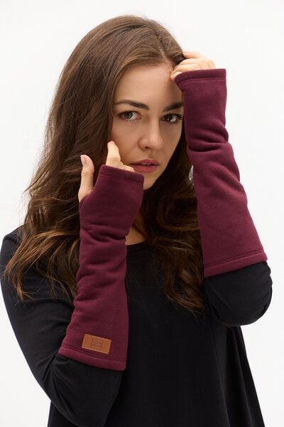 Handstulpen Puffy – Armstulpen aus Bio-Baumwolle – warm & bequem – glatt oder mit KOKOworld-Print – fair & nachhaltig produziert in EU von KOKOworld