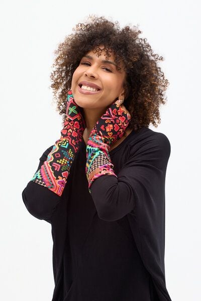 Handstulpen Puffy – Armstulpen aus Bio-Baumwolle – warm & bequem – glatt oder mit KOKOworld-Print – fair & nachhaltig produziert in EU von KOKOworld