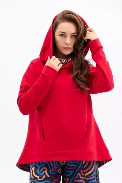 Hoodie Aruba Damen – Kapuzenpullover aus Bio-Baumwolle – mit geräumiger Tasche & KOKOworld-Prints – warm, bequem & fair in der EU produziert – ideal für Yoga, Alltag & Homewear von KOKOworld