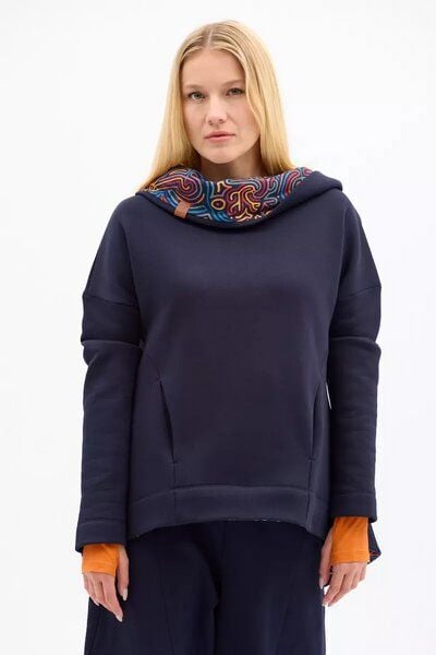 Hoodie Aruba Damen – Kapuzenpullover aus Bio-Baumwolle – mit geräumiger Tasche & KOKOworld-Prints – warm, bequem & fair in der EU produziert – ideal für Yoga, Alltag & Homewear von KOKOworld