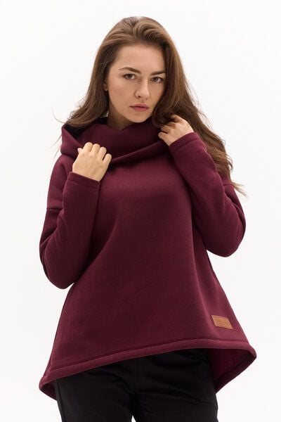 KOKOworld Hoodie Hug Me – Bio-Baumwolle – vielseitiger Pullover mit Kapuze & Rollkragen – warm, bequem & fair in der EU produziert – ideal für Alltag, Reisen & Homewear von KOKOworld
