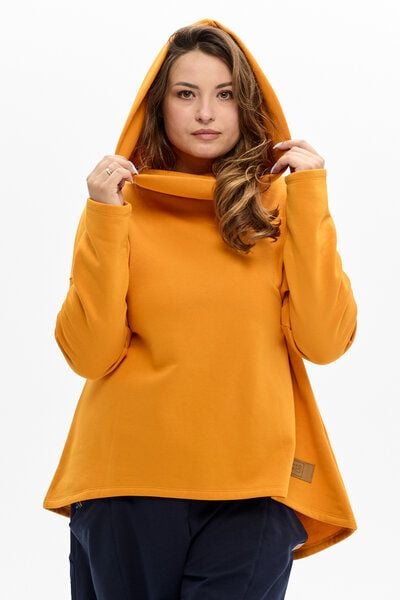 KOKOworld Hoodie Hug Me – Bio-Baumwolle – vielseitiger Pullover mit Kapuze & Rollkragen – warm, bequem & fair in der EU produziert – ideal für Alltag, Reisen & Homewear von KOKOworld