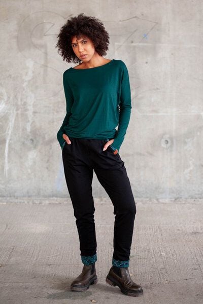 Hose Panuco – Konisch zulaufende Beine – Einsätze mit original KOKOworld-Drucken – Bbequemer Gummibund – fair produziert in EU – KOKOworld von KOKOworld