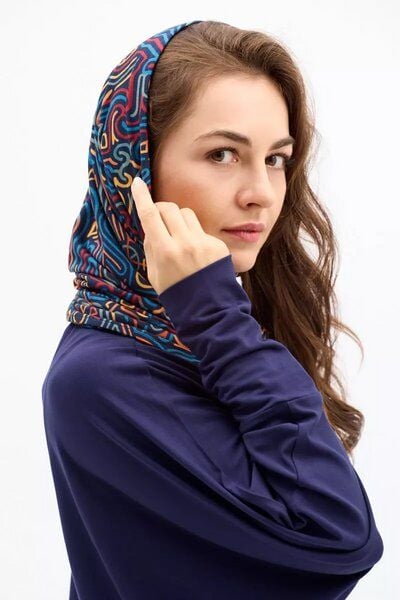 KOKOworld Schlauchschal Wraplet – Aus doppellagigem Viskosejersey gefertigt – Verstellbare, dekorative Kordeln – Fair produziert in Polen von KOKOworld