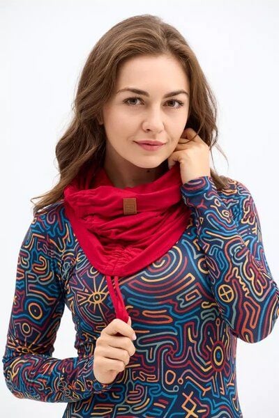 KOKOworld Schlauchschal Wraplet – Aus doppellagigem Viskosejersey gefertigt – Verstellbare, dekorative Kordeln – Fair produziert in Polen von KOKOworld