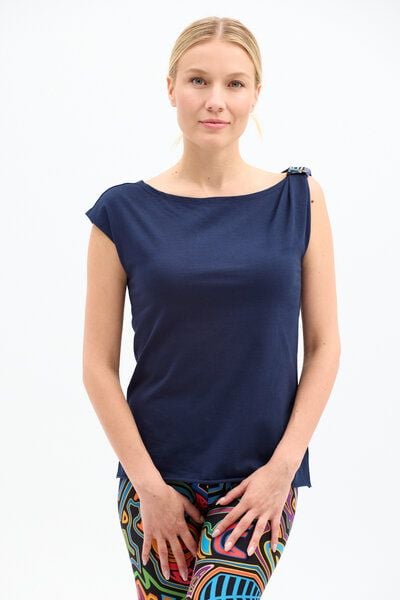 Top Lagos – Asymmetrischen Schnitts – Baumwolle mit Elasthan – Breite Schulterträger – 100% in der EU fair produziert – KOKOworld von KOKOworld