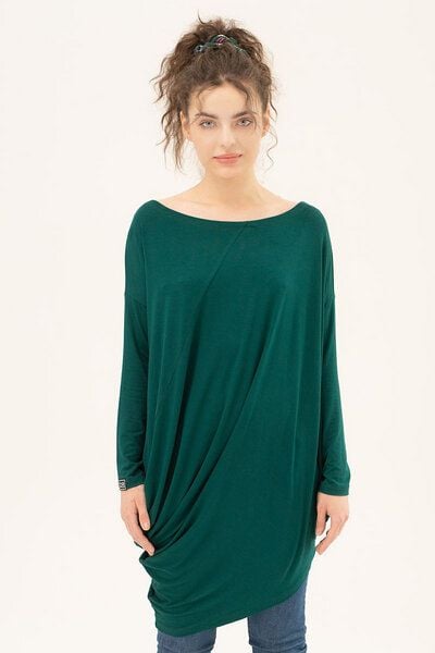 KOKOworld Tunika Tube – Viscose mit Elasthan – Tunika mit asymmetrischem Schnitt – Eng anliegende Ärmel – U-Boot-Ausschnitt – fair produziert in EU von KOKOworld