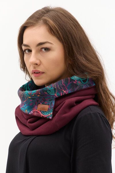 Schlauchschal Mulco – Warmer, weicher Schlauchschal – Asymmetrisches Finish – Vielseitig tragbar – Exklusiver Print KOKOworld – Fair produziert in Polen von KOKOworld