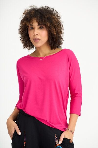 Shirt Bosco – Viskose mit Elastan für Yoga & Alltag Bluse – Kimono-Schnitt 3/4 Arm – 100% in EU fair produziert – KOKOworld von KOKOworld