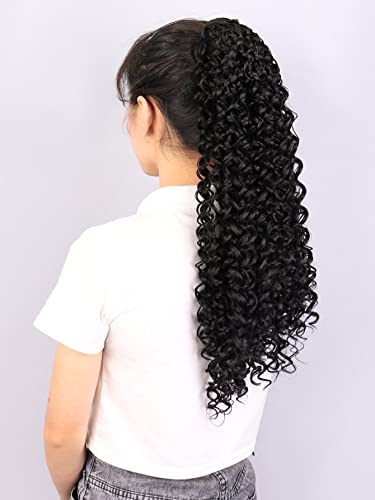 Synthetic Wig for Women Girl Long Curly Synthetic Ponytail Hair Extension Extensions Hairpieces For Party von KOLANDA