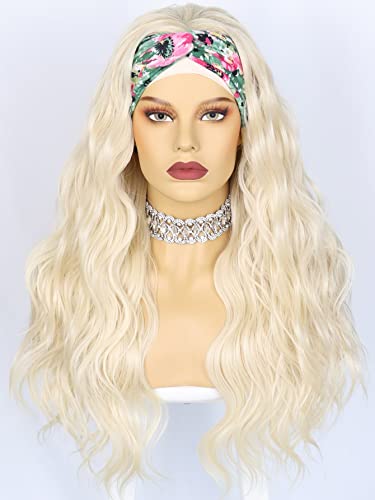 Synthetic Wig for Women Girl Long Curly Synthetic Wig With Headband Extensions Hairpieces For Party von KOLANDA
