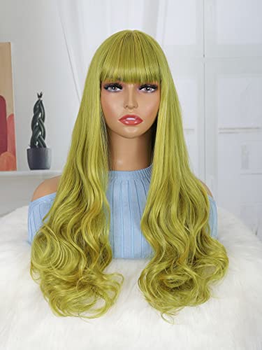 Synthetic Wig for Women Girl Long Synthetic Wig With Bangs Extensions Hairpieces For Party von KOLANDA