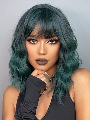 Synthetic Wig for Women Girl Short Curly Synthetic Wig With Bangs Extensions Hairpieces For Party von KOLANDA