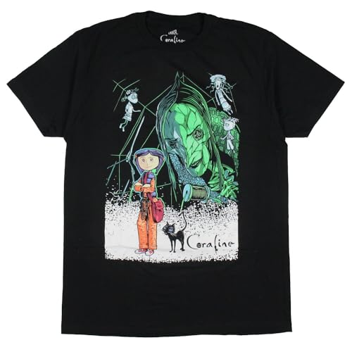 Coraline Men's Alternate World Other Dimension Spiderweb Mother T-Shirt Adult Black XXL von KOLITY