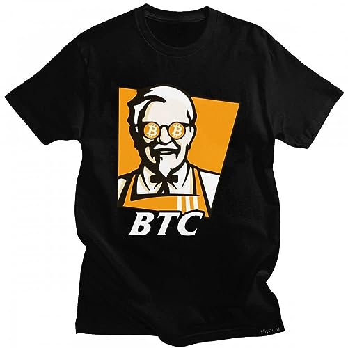 KOLITY Creative Bitcoin Tshirt for Men BTC Recipe Cryptocurrency Graphic Tshirts Funn Crypto Blockchain Geek Top Men Clothing Black XL von KOLITY