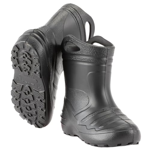 KOLMAX Kinder-Gummistiefel Konewka – Isolierende Schicht – EVA-Schaumstoff-Material – Schaumstoff-Gummistiefel für Kinder – Wasserdicht – Für Regen – Für den Sommer - Schwarz 34 von KOLMAX