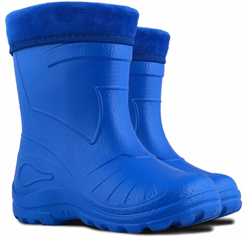 KOLMAX Kinder Gummistiefel gefüttert EVA leicht Thermo Warm bis zu -30°C Gummistiefel wasserdicht von KOLMAX