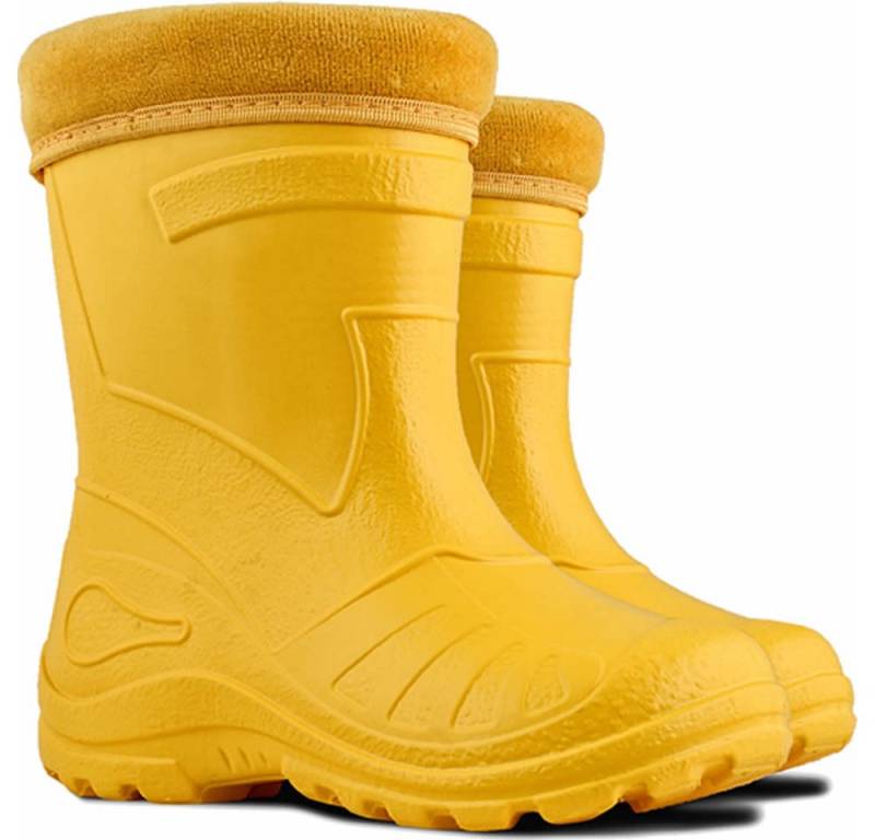 KOLMAX Kinder Gummistiefel gefüttert EVA leicht Thermo Warm bis zu -30°C Gummistiefel wasserdicht von KOLMAX