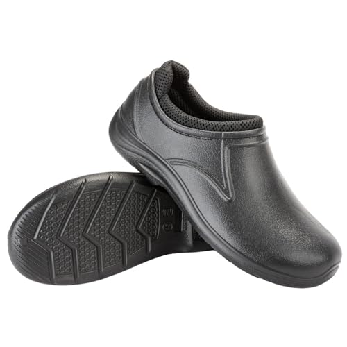 KOLMAX Schaumstoff-Clogs mit Netz Eva - Clogs mit geschlossenen Fersen - Schaumstoffschuhe – Schuhe für Haus und Garten – Leichte Schuhe für Erwachsene – Schwarz 38 von KOLMAX