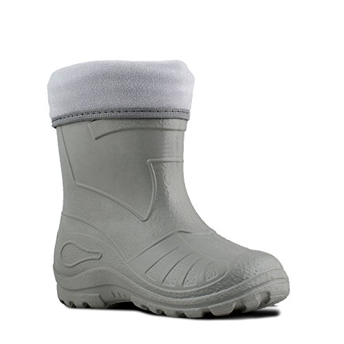 KOLMAX superleichte Eva Kinder Gummistiefel gefüttert 050 (29, hellgrau) von KOLMAX