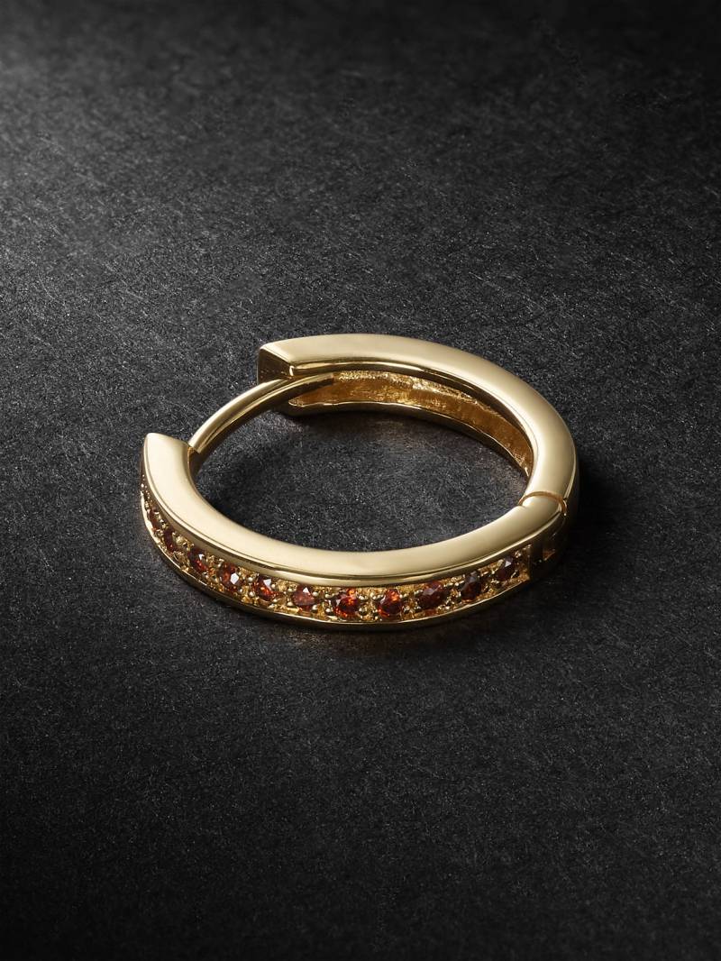 KOLOURS JEWELRY - Fortis Medium Gold Diamond Single Hoop Earring - Men - Orange von KOLOURS JEWELRY