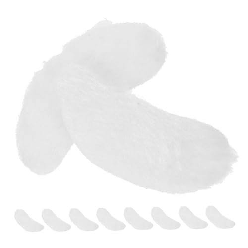 KOMBIUDA 5 Paar Weiß Weihnachtsmann-augenbrauen-set Selbstklebende Künstliche Augenbrauen Buschig Falsch Gesichtsbehaarung Weihnachts-cosplay-kostümzubehör von KOMBIUDA