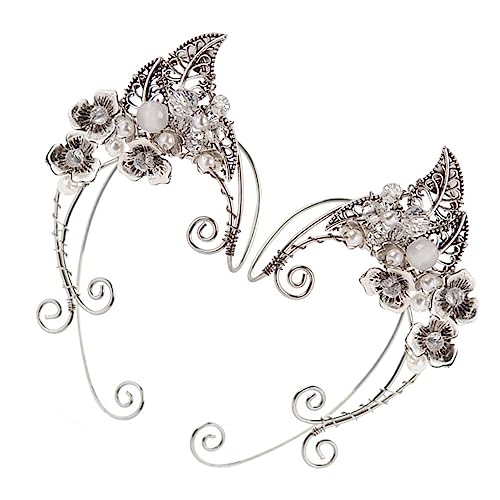 KOMBIUDA 1 Paar Kreative Elfen Ohrmuscheln nicht Durchstechbare Ohrclips Handgefertigter Ohrschmuck für Frauen und Mädchen Stilvolles Kostümzubehör für Hochzeiten und Besondere Anlässe von KOMBIUDA