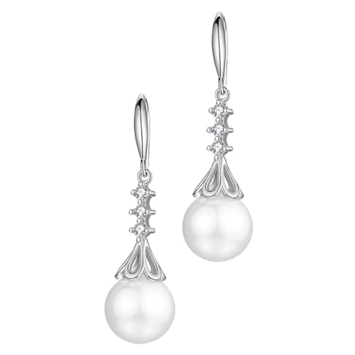 KOMBIUDA 1 Paar Perlenohrringe für Damen Lange Ohrhänger mit Funkelnden Details Leicht und für Besondere Anlässe und Alltag von KOMBIUDA