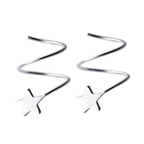 KOMBIUDA 1 Paar Silber Ohrringe für Damen Wellenförmige Sternen Ohrstecker Hypoallergen für Partys Hochzeiten und Alltag Leicht und Komfortabel Elegantes Design KOMBIUDA 1 Paar Silber Ohrringe für Damen Wellenförmige Sternen Ohrstecker Hypoallergen für Partys Hochzeiten und Alltag Leicht und Komfortabel Elegantes Design von KOMBIUDA