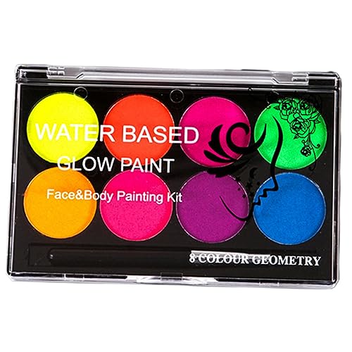 KOMBIUDA Farben Fluoreszierende Wasserlösliche Gesichtsmalerei Für Und Sportveranstaltungen Schnell Trocknend Körper-make-up Für Halloween Und Projekte von KOMBIUDA