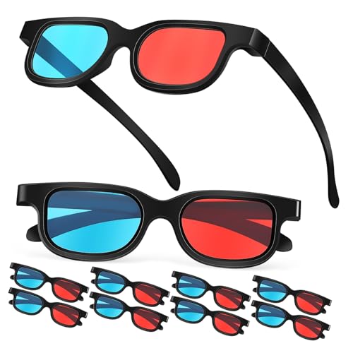 KOMBIUDA 10 Stück Brillen mit Rot blauen Linsen Kompatibel mit PC monitoren Fernsehern und Heimkino Passend für Filme Spiele und Bilder im Anaglyphenformat Leicht und Bequem für Zuhause KOMBIUDA 10 Stück Brillen mit Rot blauen Linsen Kompatibel mit PC monitoren Fernsehern und Heimkino Passend für Filme Spiele und Bilder im Anaglyphenformat Leicht und Bequem für Zuhause von KOMBIUDA