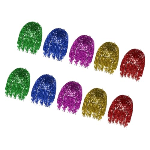 KOMBIUDA 10 Stück Partyperücken Aus Kunsthaar Modische Kostümperücken Glänzende Cosplay-haarperücken Für Maskeraden von KOMBIUDA