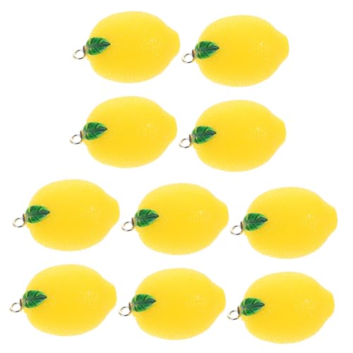 KOMBIUDA 10 Stück Realistische Frucht Dangle Charms für Schmuckherstellung Schlüsselanhänger Ohrringe Bastelbedarf Gelb Tropisches Flair von KOMBIUDA