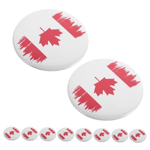 KOMBIUDA 10 Stück Teiliges Kanadischer Flagge Ahornblatt Anstecknadel Handgefertigtes Souvenir für Geburtstagsfeiern Internationale Reisen Elegantes Design für Kleidung Rucksäcke von KOMBIUDA