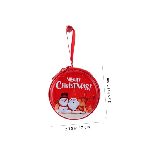 KOMBIUDA 10 Stück Teiliges Weihnachts Mini Münzbeutel mit Reißverschluss Niedliche Cartoon Geldbörsen Kompakte Coin Pouches mit Zufallsmuster als Baum und Raumdekoration Tragbar für von KOMBIUDA
