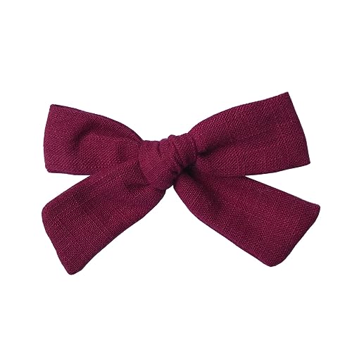 KOMBIUDA 10 Stück Haarnadeln Mit Schleife Für Kinder Mädchen Baumwollleinen Haarschmuck Leuchtende Farbe Einfach Zu Tragen von KOMBIUDA