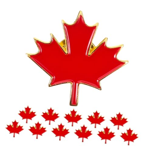 KOMBIUDA 12 Stück Teiliges Kanadische Emaille Anstecknadeln aus Metall mit Ahornblattmotiv Langlebig Vielseitig für Kleidung Taschen Hüte Patriotisches zur Canada Day Feier von KOMBIUDA