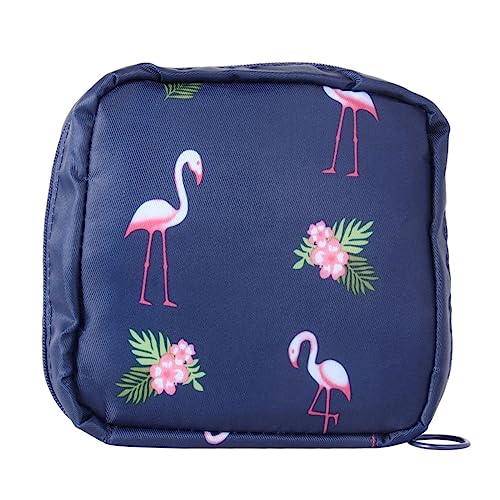 KOMBIUDA 1stück Große Kapazität Aufbewahrungstasche Für Damen Hygienische Damenbinden Organizer Mit Reißverschluss Tragetasche Im Flamingo-Design Für Make-up Und Mehr Kompakt Und von KOMBIUDA
