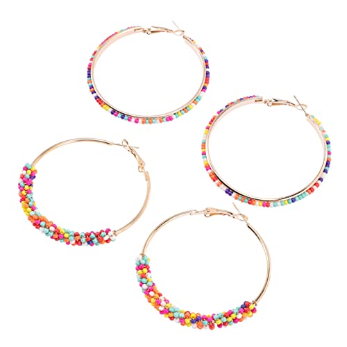 KOMBIUDA 2 Paare Boho Perlenohrringe Creolen Leichter Legierung Sommer Strand Hochzeit Mädchen Damen Schmuck KOMBIUDA 2 Paare Boho Perlenohrringe Creolen Leichter Legierung Sommer Strand Hochzeit Mädchen Damen Schmuck von KOMBIUDA