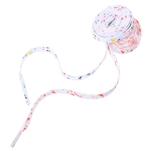 KOMBIUDA 2 Paare Bunte Sneaker Schnürsenkel Stoff Schuhbänder Komfortabel Einzufädeln Passend für Sportschuhe Freizeitschuhe Damen und Herren Stilvolles Upgrade für Turnschuhe von KOMBIUDA