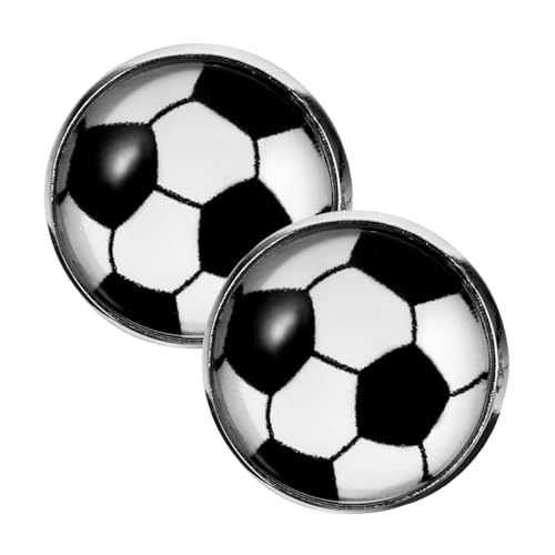 KOMBIUDA 2 Paare Fußball Ohrringe Haken Ohrringe Sportliche Ohrhänger für Teenager Damen Fußballfan Geschenk Party Schmuck von KOMBIUDA