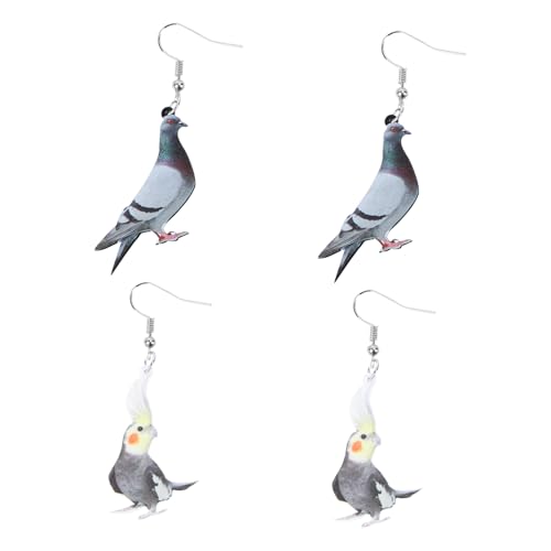 KOMBIUDA 2 Paare Ohrstecker Vogelmotiv Kreative Tier Ohrringe Modischer Ohrschmuck Leicht und Für Damen und Mädchen Schmuck von KOMBIUDA