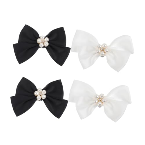 KOMBIUDA 2 Paare Schleifen Schuhclips Abnehmbare Schuhschmuck Schnallen für Hochzeit und Festliche Dekoration Langlebige Legierung und Vielseitige Schuhklammern in Weiß und Schwarz KOMBIUDA 2 Paare Schleifen Schuhclips Abnehmbare Schuhschmuck Schnallen für Hochzeit und Festliche Dekoration Langlebige Legierung und Vielseitige Schuhklammern in Weiß und Schwarz von KOMBIUDA