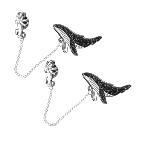 KOMBIUDA 2 STÜCK Astronaut Wal Broschen aus Robustem Legierungsmetall Kreative Anstecknadeln für Kragen Schals und Rucksäcke Schmuckpins für Damen von KOMBIUDA