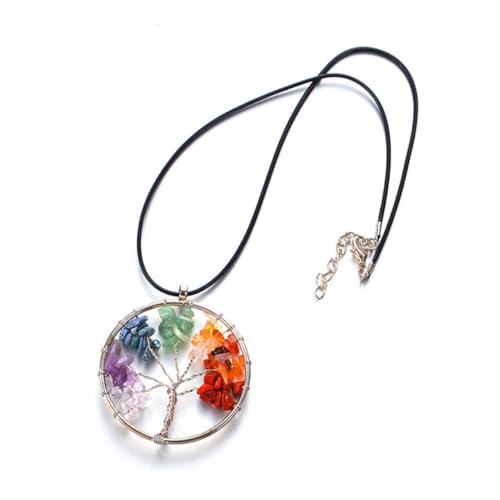 KOMBIUDA 2 STÜCK Lebensbaum Halskette für Damen mit Bunten Naturstein Anhängern Farbenfrohe Baum des lebens Schmuckstücke Geschenkidee für Frauen und Freundinnen Einzigartiges Design KOMBIUDA 2 STÜCK Lebensbaum Halskette für Damen mit Bunten Naturstein Anhängern Farbenfrohe Baum des lebens Schmuckstücke Geschenkidee für Frauen und Freundinnen Einzigartiges Design von KOMBIUDA