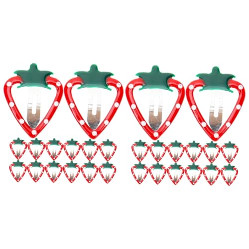KOMBIUDA 2 Sets Baby-haarspangen Erdbeer-haar-accessoires Mädchen-haarspangen Für Den Täglichen Gebrauch 15 Stück * 2 von KOMBIUDA