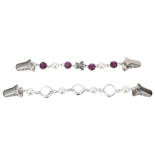 KOMBIUDA 2 Stck. Metall Kleid Clips mit Perlen Schmetterling Dekor Cardigan Cinch Clips für Damen Schmuck für Pullover Schals Strickjacken und Kleider Modische von KOMBIUDA