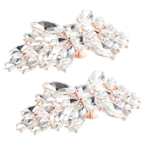 KOMBIUDA 2 Stück Abnehmbare Schuhclips mit Strasssteinen Schicke Schmuck Clips für High Heels Abnehmbar Stilvolle Schuhdekoration für Braut und Festliche Anlässe von KOMBIUDA