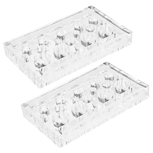 KOMBIUDA 2stücke Acrylhalter Für Pigmentbecher Stiftständerhalter Und Tintenbecherständer Quadratisch Wattestäbchenständer Für Tattoo Augenbrauen Und Lippen Maschinenhalter Für von KOMBIUDA
