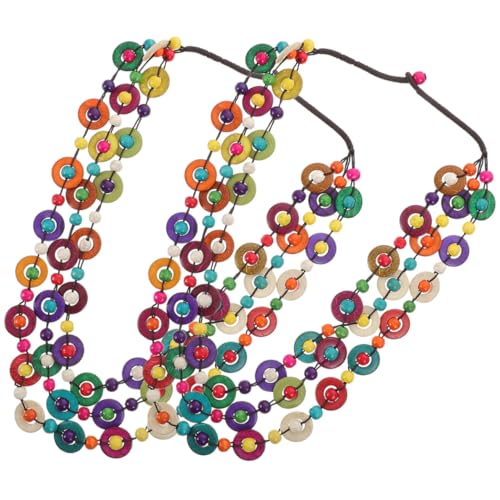 KOMBIUDA 2 Stück Bunte Boho Halskette Damen Lang Perlenkette Holz und Kokosnuss Shell Ethnische Schmuckmode für Strandparty Hochzeit Alltag KOMBIUDA 2 Stück Bunte Boho Halskette Damen Lang Perlenkette Holz und Kokosnuss Shell Ethnische Schmuckmode für Strandparty Hochzeit Alltag von KOMBIUDA